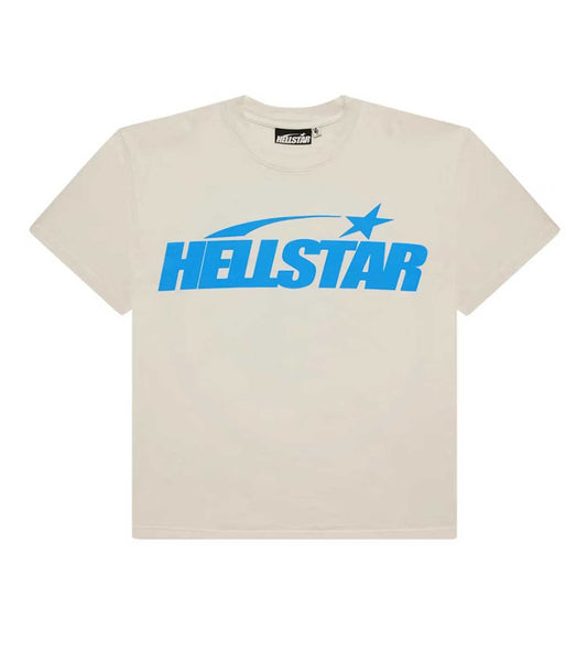 Hellstar Classic Logo Gel Tee Cream/Blue