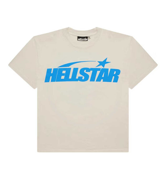 Hellstar Classic Regular Print Tee Cream/Blue