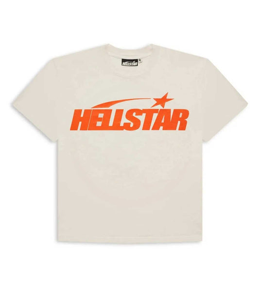 Hellstar Studios Classic Regular Print Tee Cream/Orange